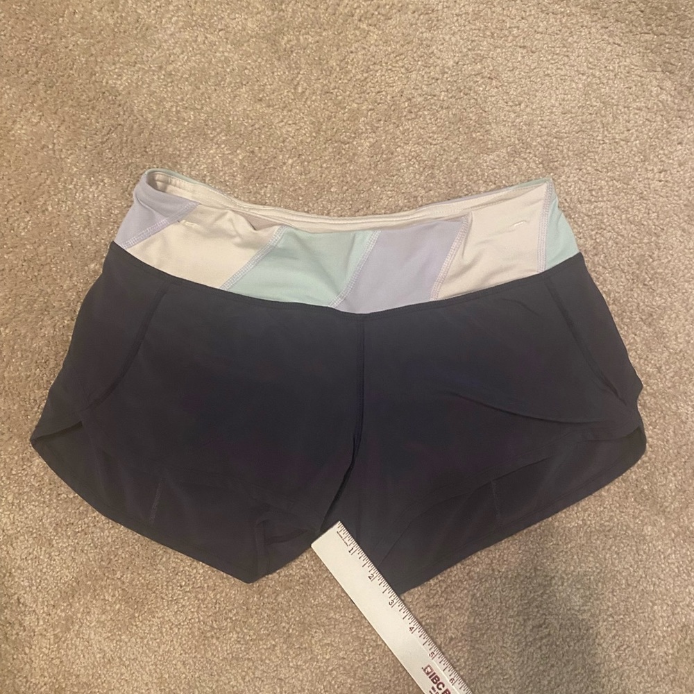 Lulu speed up shorts size 4 .  These are 2.5 inch inseam